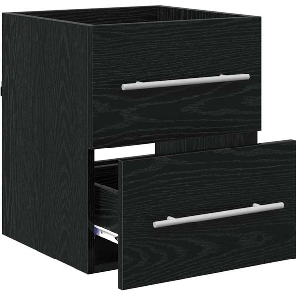 Syfax™ Armadio Sottolavello Con Cassetto Rovere Nero 38,5 X 41 X 48 Cm-image