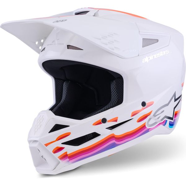 Casco Da Motocross Alpinestars S-M3 Force, Bianco/Multicolore, Xl (61/62)-image