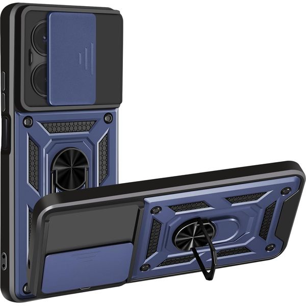 Avizar, Cover Redmi 15C Antiurto Con Supporto Scorrevole Per Fotocamera, Blu Scuro-image