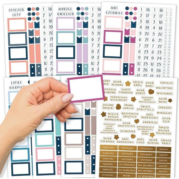 Adesivi Per Planner E Bullet Journal 7 Fogli-image