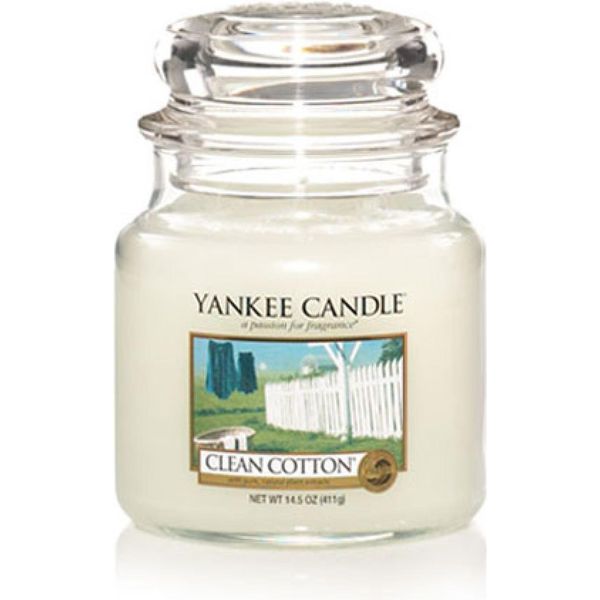 Candela Profumata Yankee Candle Clean Cotone 411G-image