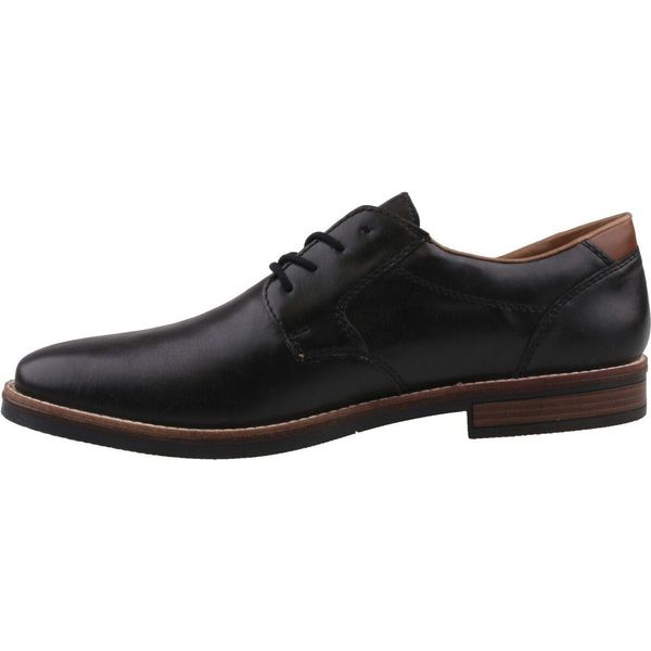 Rieker Uomo Scarpa Bassa Stringata Elegante Cuciture Decorative 13500, Misura:45 Eu, Colore:Nero-image