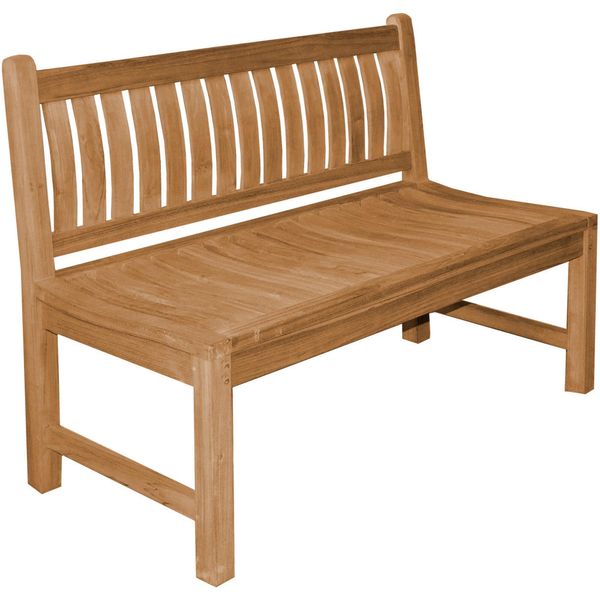 Teako Design Panchina Da Giardino In Teak Arezzo Di Alta Qualità - Panchina In Legno Massiccio Resistente Alle Intemperie Ed Elegante (120 Cm)-image