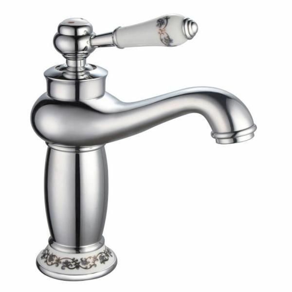 Miscelatore Per Sanitari Rousseau Marple, Monocomando, Cromato, Argento, Con Aeratore-image