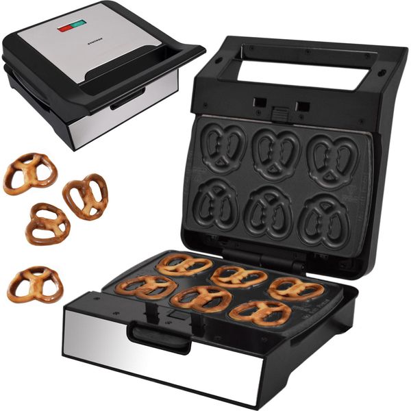 Syntrox Multimaker Mini Pretzel Maker MM-1400W Gusto Con Set Di Piastre Intercambiabili-image
