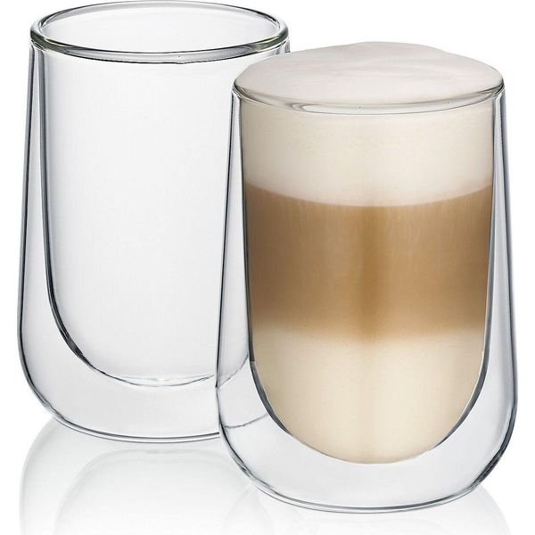 Fontana Latte Macchiato Bicchiere A Doppia Parete 250 Ml Set Di 2 Pezzi-image