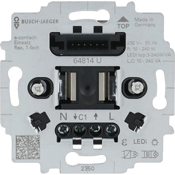 Busch-Jaeger E-Contact Inserto Flessibile, 1-Gang 230 Volt Busch-Jaeger 64814 U-image