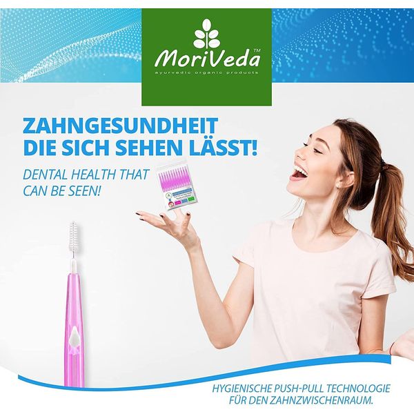 Moriveda® Np-Vital Scovolini Interdentali - Set Di 12 (0,6 Mm) I Scovolini Interdentali Per Un'igiene Orale Pulita I 0,6 Mm-image