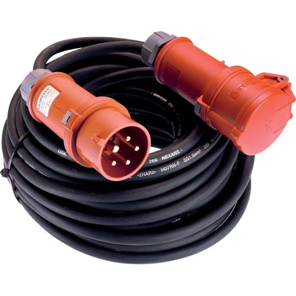 As-Schwabe Cavo Di Prolunga Cee 10M 400V 16A Corrente Forte 5G1.5 Nero IP44-image