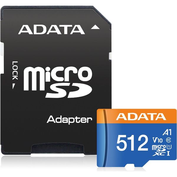 Adata Premier 512GB Microsdxc (UHS-I U1, Class 10, V10, A1) (AUSDX512GUICL10A1-RA1)-image