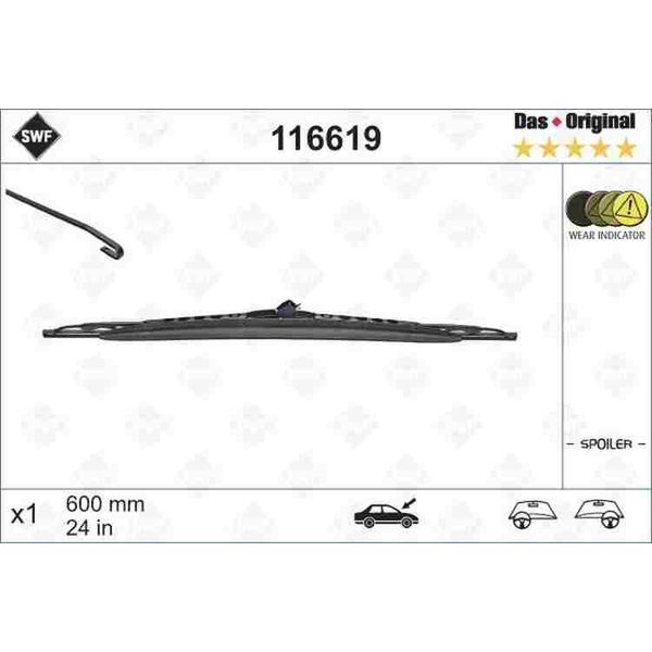 Swf Spazzole Tergicristallo Spoiler | Spazzola Tergicristallo Spoiler Auto 600MM/4-image