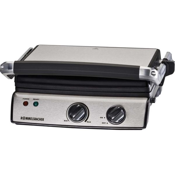 Rommelsbacher Griglia A Contatto, 2000W, Antiaderente, Piastre Rigate, 2 Termostati, Edst Kg 2020-image