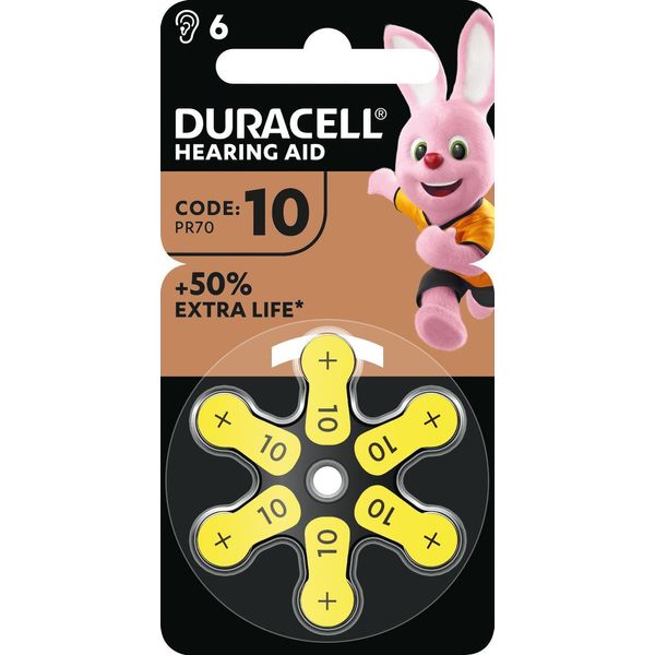 Duracell 166783 Duracell Batterie HöRgeräTe Easytab 10 (PR70) Neu 6St.-image