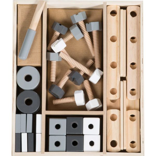 Set Di Costruzioni In Legno Roba, Set Di Costruzioni Per Bambini Da 48 Pezzi, Cassetta Degli Attrezzi In Legno, Giocattolo A Partire Dai 3 Anni Di Età-image