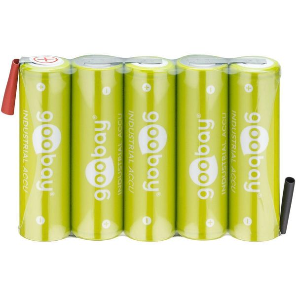 Goobay 55582 5X Batteria Ricaricabile Aa (Mignon) - 2100 Mah, Verde - Etichetta A Saldare (Z), Batteria Ricaricabile Lsd-Nimh (Pronta All'uso), 6 V-image