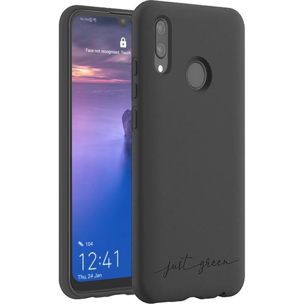 Just Green, Custodia Natura Huawei P Smart 2019 Compatibile Con Qi, Nero-image