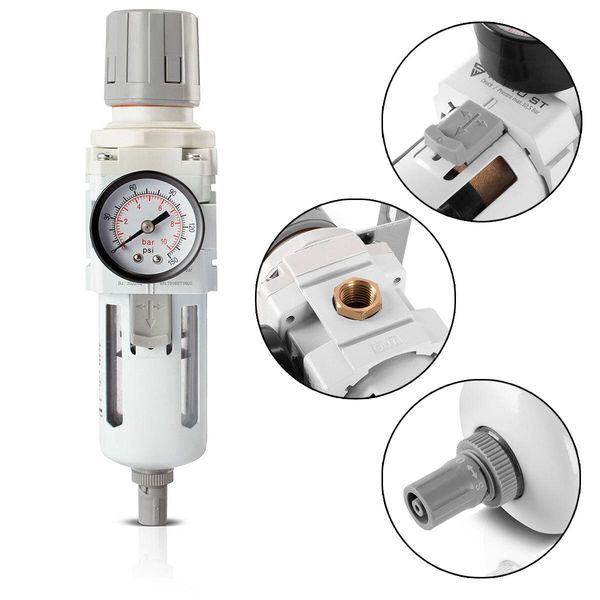 Stahlwerk Separatore D'acqua Unità Di Manutenzione Regolatore Di Pressione Dell'aria Compressa 10,5 Bar 1/4""-image