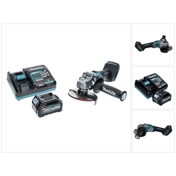 Makita Ga 005 GD1 Smerigliatrice Angolare A Batteria 40 V Max. 125 Mm Brushless Xgt + 1X Batteria Ricaricabile 2,5 Ah + Caricabatterie-image