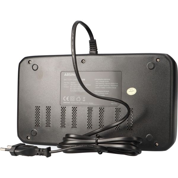 Caricabatterie Absina X10 Per Batterie Aa, Aaa E 9V - Caricabatterie Per Batterie Nimh - Caricatore Per Batterie Mirco, Mignon E 9V-image