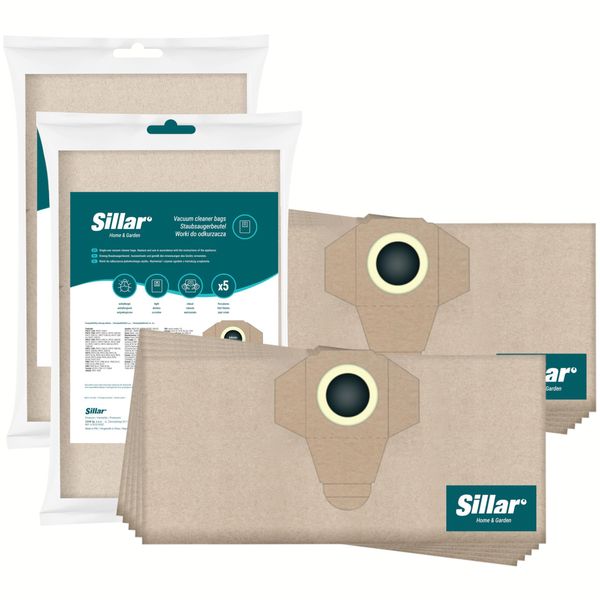 Sillar 10 Sacchetti Per Aspirapolvere Per Parkside Pwd Pnts Pws Aspirapolvere Per Liquidi E Solidi, Sacchetti Filtro Di Ricambio-image