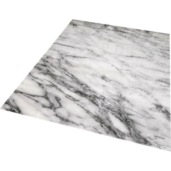 Tappeto Design Per Il Soggiorno Tappeto Effetto Marmo Grigio Crema Dimensioni - 200 X 290 Cm-image