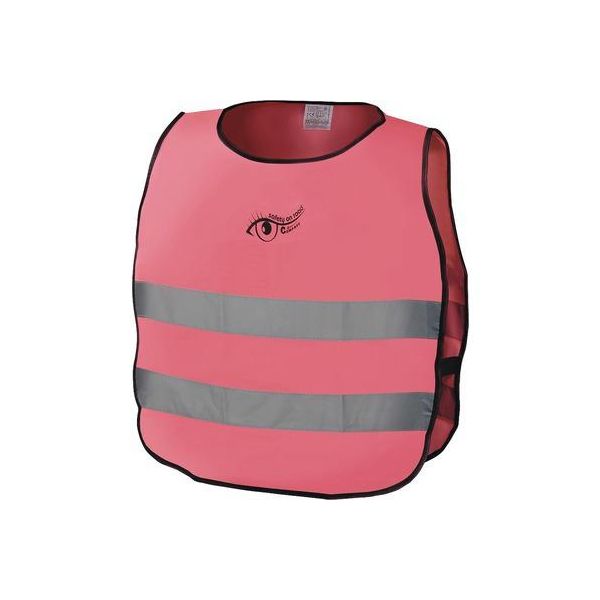 Compass 01552 - Gilet Di Segnalazione Per Bambini Rosa S.O.R. En 1150:1999-image