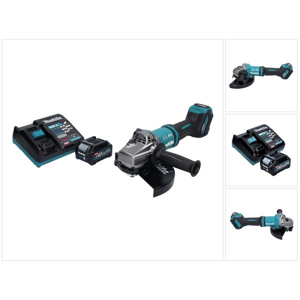 Makita Ga 038 GD1 Smerigliatrice Angolare A Batteria 40 V Max. 230 Mm Brushless Xgt + 1X Batteria 2,5 Ah + Caricabatteria-image