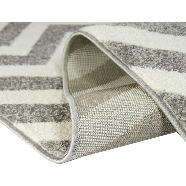 Tappeto Moderno Di Design Scandinavo In Grigio Crema Verde Dimensioni - 120X170 Cm-image