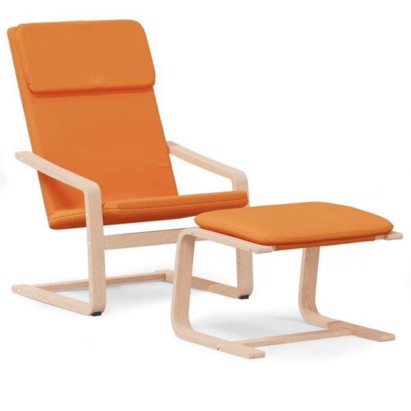 Syfax™ Sedia Relax Con Poggiapiedi Giallo Scuro In Tessuto-image