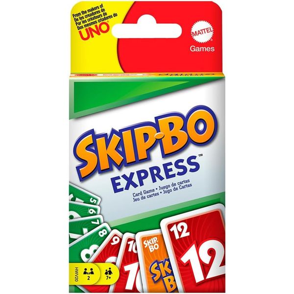 Gioco Di Carte Skip-Bo Express, Veloce, 2 Giocatori, Dai 7 Anni In Su-image