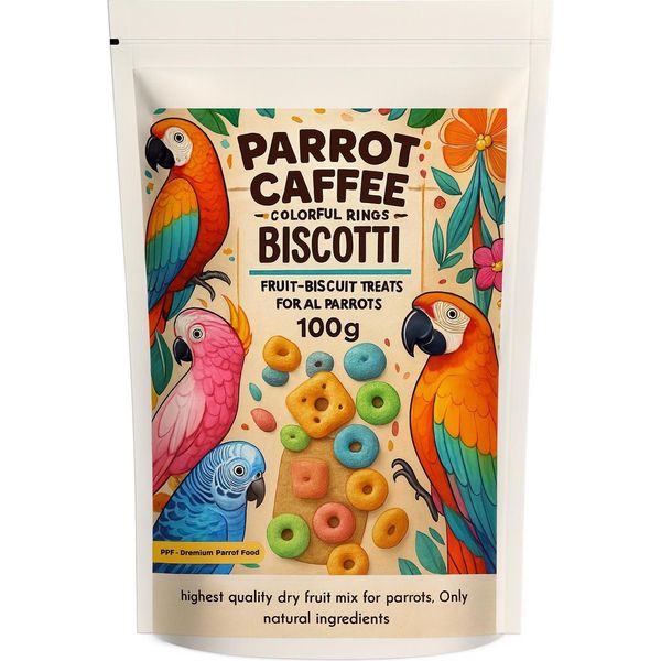 Parrot Caffee - Fruit Rings - Chips Di Frutta Per Tutti I Pappagalli 100 G-image