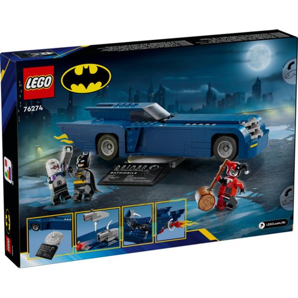 Lego Dc Batman: Batman Nella Batmobile Contro Harley Quinn E Mr Freeze, Auto Giocattolo Della Serie Animata Per Bambini, Regalo Per Ragazzi E Ragazze Dagli 8 Anni In Su 76274-image