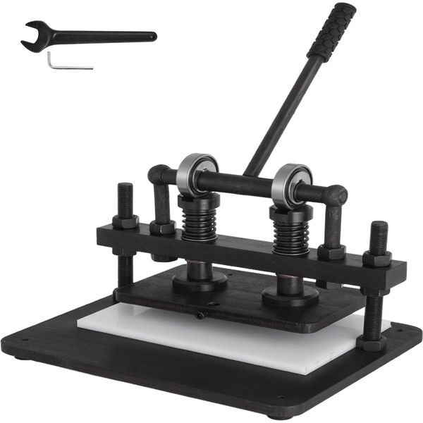 Vevor Pressa Per Goffratura 260X150 Mm Punzonatrice E Goffratrice 300 Mm Larghezza Di Avanzamento Macchina Per Il Taglio Della Finto Cuoionzonatrice Per Piastra Superiore Macchina Per Il Taglio Manuale Della Pelle Per Il Taglio Di Vari Materiali-image