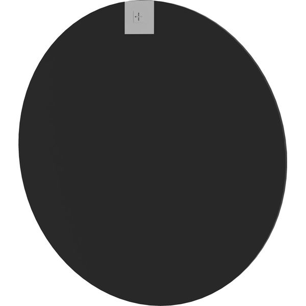 Homcom Specchio Da Parete, Specchio Da Bagno Rotondo 60 X 60 Cm Con Cornice In Lega Di Alluminio, Specchio Decorativo Per Bagno, Soggiorno, Camera Da Letto, Nero-image