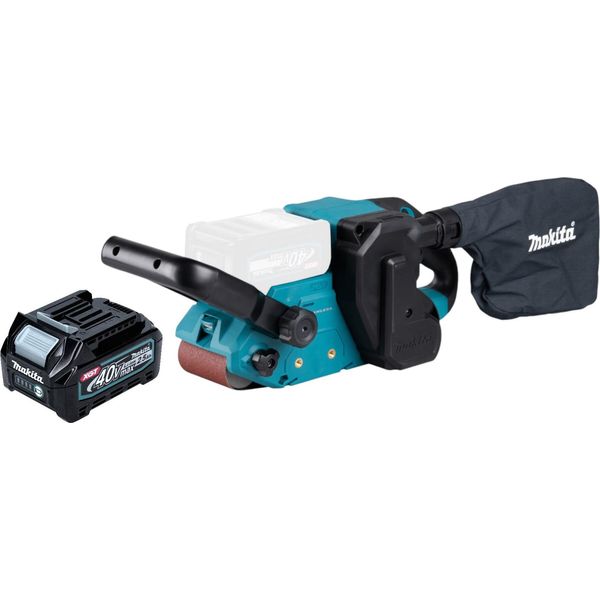 Makita Bs 001 GD1 Levigatrice A Nastro A Batteria 40 V Max. 76 X 533 Mm Brushless + 1X Batteria Ricaricabile 2,5 Ah - Senza Caricabatteria-image