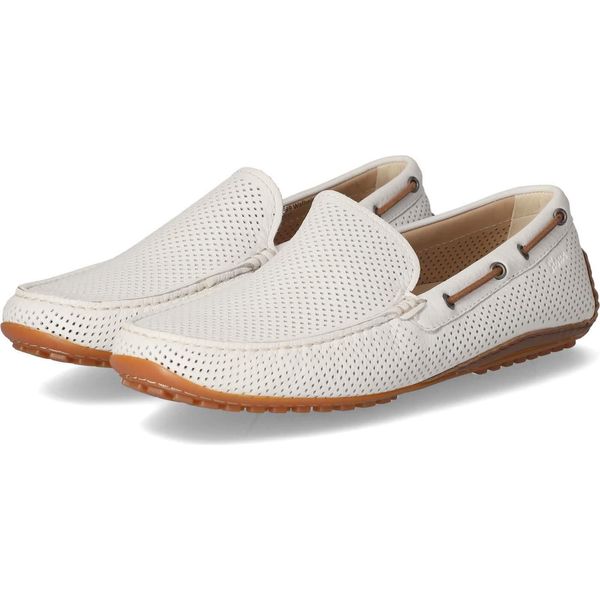 Sioux Uomo Mocassini/ Scarpe Da Barca/ Mocassini Carulio Bianco Pelle Lisciataglia:46-image