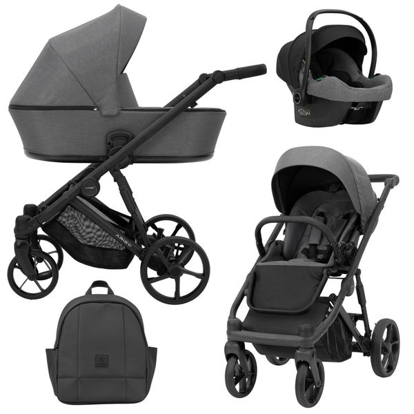 Kunert Arizo 3In1 In Antracite/Grafite - Passeggino Leggero Dal Design Moderno-image