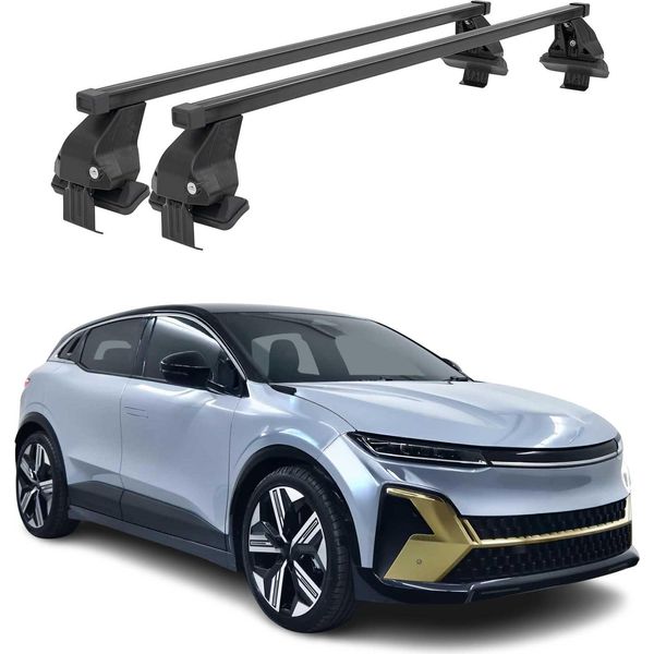 Portapacchi Menabo Per Renault Megane E-Tech 2021-25 Acciaio Nero 2X-image