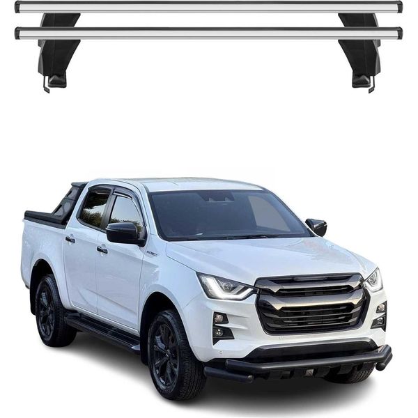Portapacchi Menabo Per Isuzu D-Max Iii 2019-2025 Grigio Alluminio 2 Pezzi-image