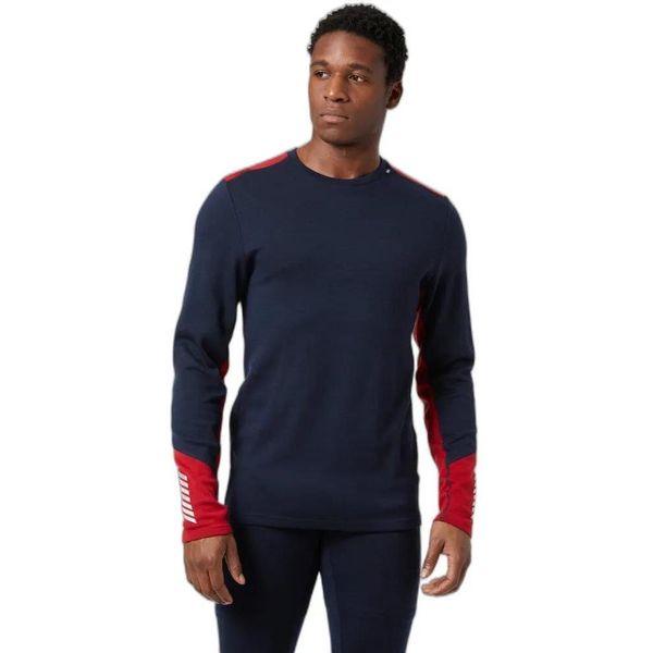 Helly Hansen Lifa Merino Midweight Crew Maglia Da Braccio Blau Xl Herren Blau Xl-image