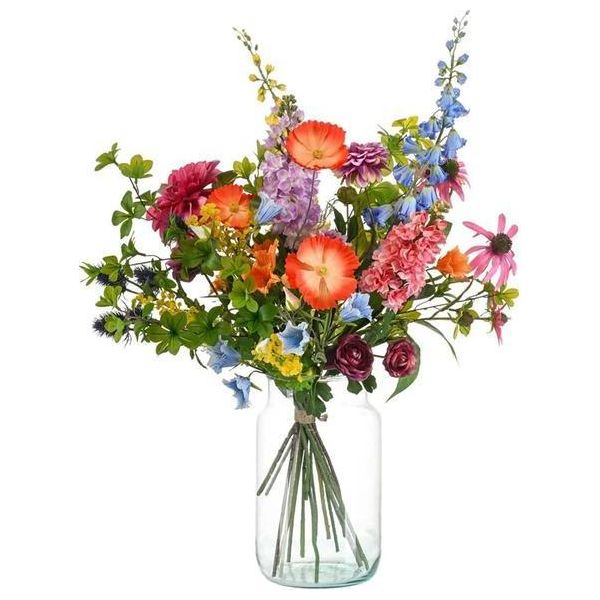 Bouquet Di Fiori Artificiali - Vibrating Harmony - 90 Cm - Fiori Artificiali - Fiori Di Seta - Decorazione Per La Casa, La Tavola E Il Vaso - Facile Da Curare E Resistente-image