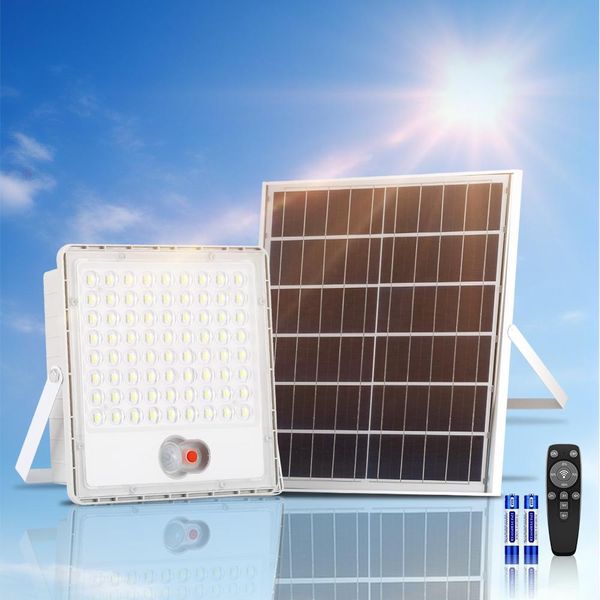 Gliese 1000W Proiettore Con Pannello Solare Faretto Da Esterno Lampada Da Giardino Proiettore Led-image
