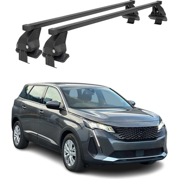 Portapacchi Menabo Per Peugeot 5008 Ii 2020-2024 Fl Acciaio Nero 2X-image