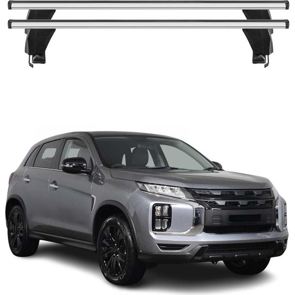 Portapacchi Menabo Per Mitsubishi Asx Mk2 2023-2025 Grigio Alluminio 2 Pezzi-image