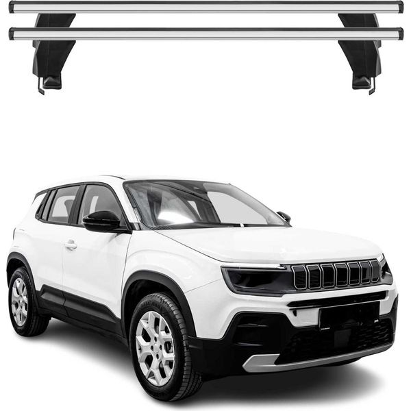 Portapacchi Menabo Per Jeep Avenger 2023-2025 Grigio Alluminio 2 Pezzi-image