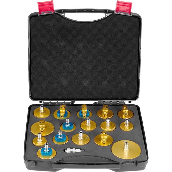Vevor Set Di Spurgo Master Per Freni Set Di Adattatori Per Spurgo Freni Professionali Da 17 Pezzi Con Set Completo E Maniglia, Adattatore Per Spurgo Freni Durevole Per Il Riempimento Del Liquido Dei Freni-image
