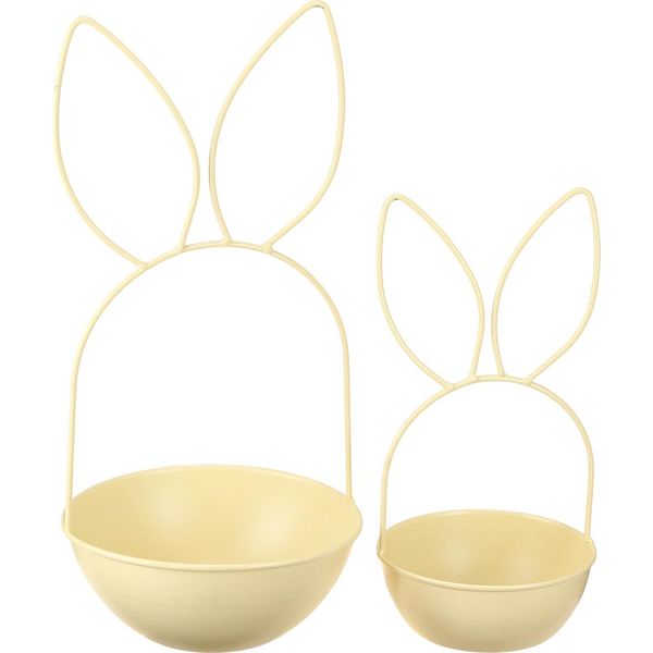Cestino Pasquale Con Orecchie Da Coniglio Per Decorazioni Creative Da Tavola E Idee Primaverili-image