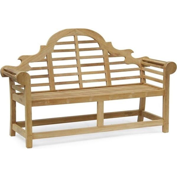 Teako Design Panchina In Teak Marlboro Caserta 150 Cm - Panchina Da Giardino In Legno Massello Resistente Alle Intemperie Per Giardino E Terrazza-image