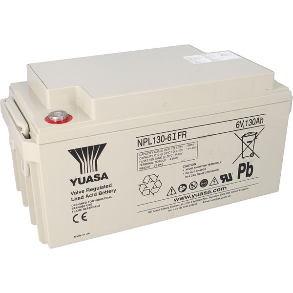Batteria Al Piombo Yuasa NPL130-6IFR Pb 6V / 130Ah 10-12 Anni, Interna M6-image