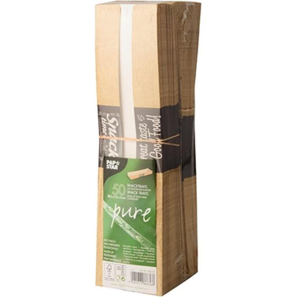 Papstar Vassoi Per Snack In Cartone Puro 75X285Mm Good Food 50 Pezzi 1 Confezione-image